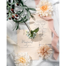 AOKSUNOVA Ribbon Wedding 3.8 cm Gift Ribbon Cotton Fabric Ribbon Wide Fringe Ribbon Pink Decorative Ribbon