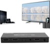 B12SA Black 1×2 HDMI 2.0 Splitter Aluminium Alloy with Scaler