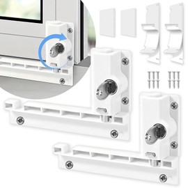 PILISPARK Patio Sliding Door Security Foot Lock Kick Lock with keyed, Fits on Top Rail-Childproof Patio Door Guardian-or Bottom Rail-Foot Operated-Keep Your Family Safe and Secure(2 Pack)