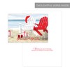Masterpiece Beach Chairs Cards / 16 Warmest Wishes Coastal Holiday