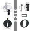 MUU Universal Toilet Seat Bolts and Screws,Quick Release Top Hinge