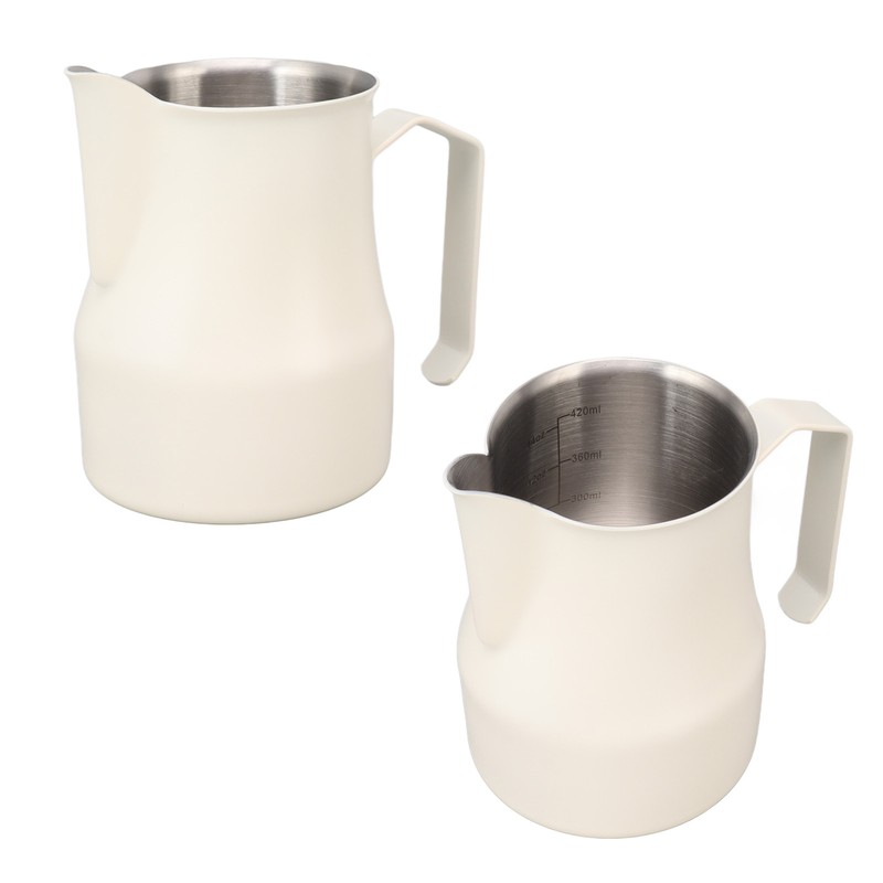 Milk Pitcher Cup 304 Stainless Steel Spout Mouth Scale Coffee