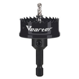 Vearter 1-1/2'' Bi-Metal Hole Saw 1/4 Inch Hex Shank, M42 Bi-Metal Hole Saw, Thin Wall Cobalt Drill Hole Cutter with Arbors for Wood, Sheet Metal, Copper, Plaster, PVC, Steel Plate, Drywall, Black