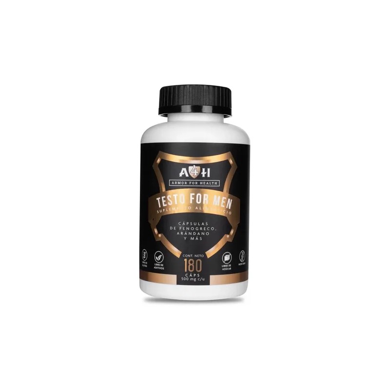 Envío Testo For Men 180 Cápsulas Maca Negra Arginina A4h