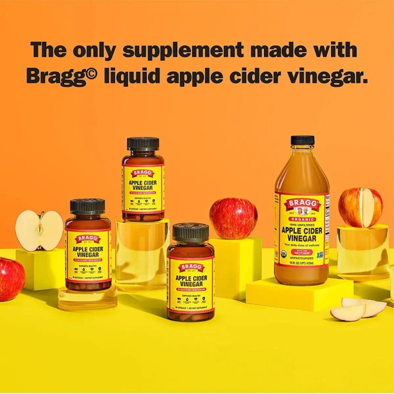 Bragg Cáp Vinagre Sidra Vitamina Zinc 750mg 90cap
