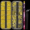 Multi Shapes Lemon Yellow 3D Glass Crystal Nail Art Rhinestones