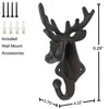 DreamsEden Cast Iron Deer Wall Hook, Heavy Duty Deer Head