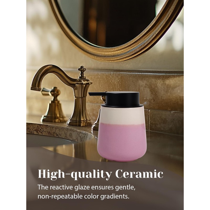 INGOFIN Ceramic Foaming Soap Dispenser - 12oz Foam Hand Soap