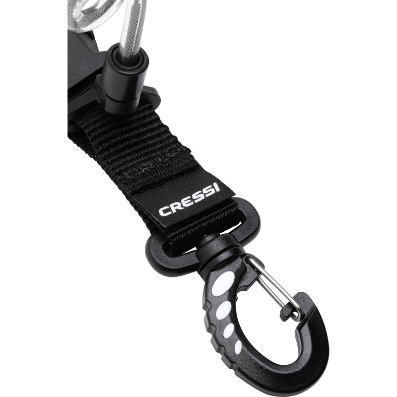 Cressi Laynyard with Clip Snap - Elastic Spiral Cable for