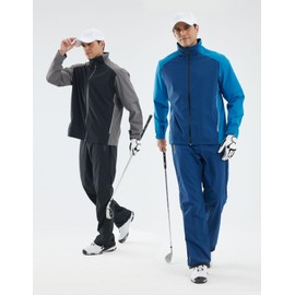 fit space Golf Climastorm Permanent Rain Pants Waterproof 20K Lightweight Performance Sporty Trousers (Navy Pro,Large)