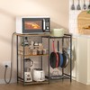 Kitchen Stand with Pots Rack, Utility Microwave Oven Stand with