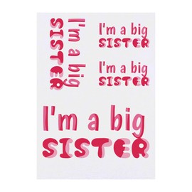 Azeeda 4 x 'Ich bin eine große Schwester' Temporäre Tattoos - Wasserfest, Hautfreundlich & Ungiftig · Transfers in Verschiedenen Größen (TO00084866)