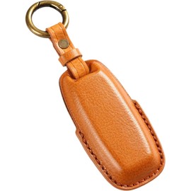 [smasol] New Serena C28 Lukes B4 Late Type X-Trail Key Cover Genuine Leather Nissan Sakura Smart Key Case Nissan Aria Kicks e-power 2024 New Key Case, 3D Luxury 4 Buttons/Camel, S