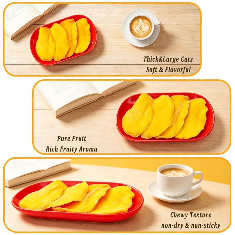 Dried Mango Slices Thick & Large Cuts Bagged /14oz(400g)