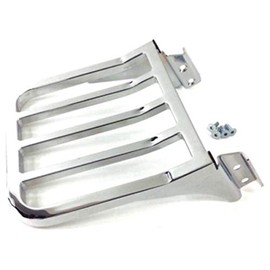 Chrome 53862-00 Harley Davidson Luggage Rack Rear Carrier Sportster 2006-2017 Dyna Softail Fatboy Fat Heritage Classic Street Bob Boy Springer Low Glide Super Wide Rider Detachable Backrest Sissy Bar
