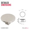 Decoranddecor Vesta - 40mm Round Kitchen Cabinet Furniture Knob Zinc
