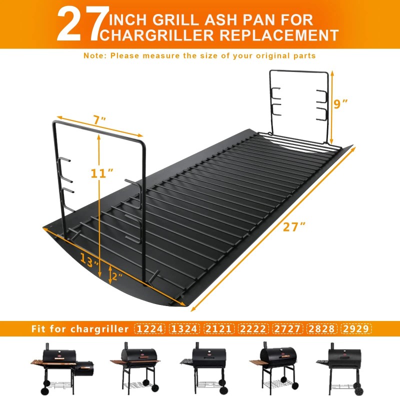Hisencn 27 Inch Ash Pan Repair Parts For Chargriller 1224,