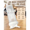 2 Piezas Botella para Proteina de Coctelera, 600ml Vaso para