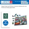 Larsen PG1 Racing Cars on the Track, 38 Piece Frame