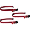 Velvet Cat Collars with Bell. Safe Breakaway Quick Release Buckle.