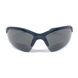 Incredible Bargains The Competitor Bifocal Sun Reader Sport and Wrap Around Reading sunglasses + 2.50 Black/Smoke