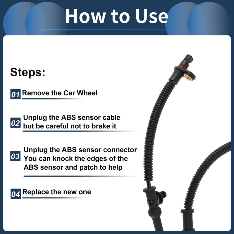 INFINAUTO ABS Wheel Speed Sensor Rear Left Right ABS Sensor