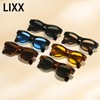 LIXX Retro Chunky Sunglasses Rounded Square Frame for Men Women