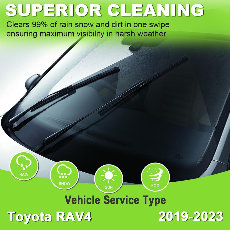 PARRATI® 3PCS Windshield Wiper Blades for RAV4 2019-2023 - Exact