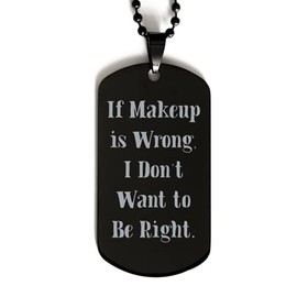 Mother's Day Unique Gifts for Friends, Funny Gifts from Women, Engraved Makeup Dog Tag Necklace, for Makeup Lovers