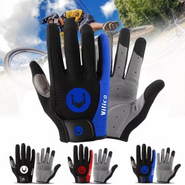 Unbranded Men Full Finger Work Out Gym Gloves Sport Weight Lifting Exercise Fitness Gloves - Black, M