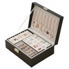 Jewelry Box Large Capacity Double Layer Black Jewelry Storage Case
