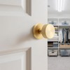 FLIRABBIT Knurled Brass Dummy Door Knobs – 2 Pack Industrial