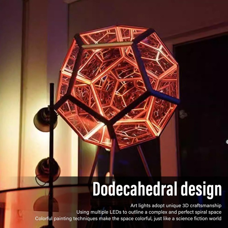 Dodecahedron Night Light Infinity Dodecahedron Colour Art Light Gaming Light