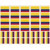 40 Removable Stickers: Colombia Flag, Colombian Party Favors, Decals