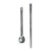 A.S.F. OUTDOOR Titanium Cutlery Set (Chopsticks, Long Spoon)