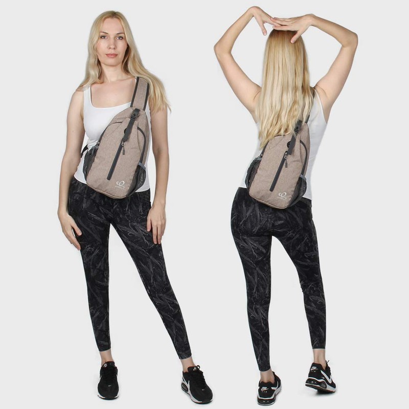 WATERFLY Sling Bag Sling Backpack Crossbody Bag Hiking Daypack for