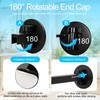 AuraCyzirine Black Adjustable Shower Curtain Rod 35-62 Inch,180° Rotatable Ends,