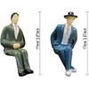60 Pieces Standing Sitting Passenger Figurine Painted Figure Model Train
