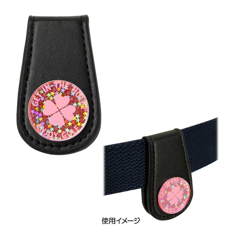 MARUA Golf Marker Light Collecting Marker Leather Belt (Magnetic Clip