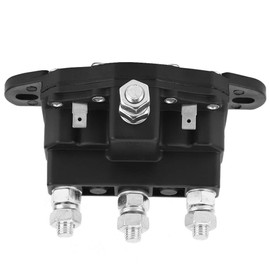 Tbest 12V Contactor, Reverse Polarity Relay, DC Winch Contactor, 150A Surge Current, 75A Continuous Current, Black, Manual, Surface Mounting, Clamp, Work Contact, Windlass Relay