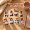 Durdiiy 8 PCS Cute Cat Dog Shaped Stickers, 3D Shiba