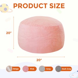 MAXYOYO Bean Bag Chair, 2.5 ft Bean Bag Chair with Foam Filling, Ultra Soft Fur Lazy Sofa for Living Room Bedroom, Machine Washable Cover