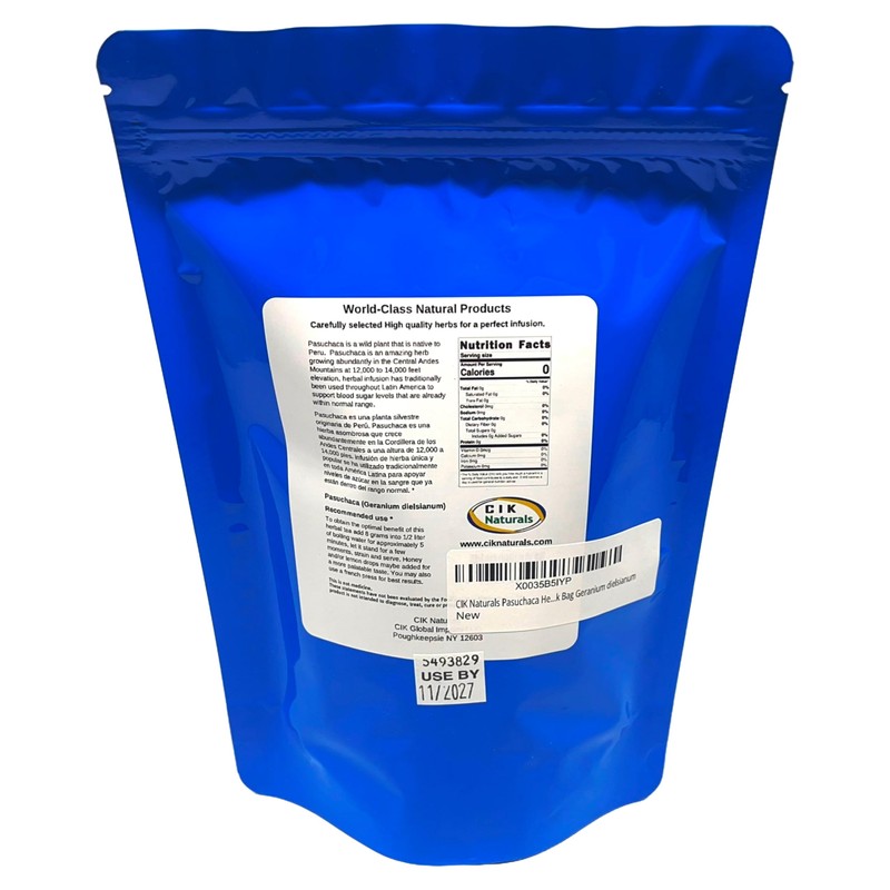 CIK Naturals Pasuchaca Herbal Tea - (100g) Herbal Infusions Zip-lock