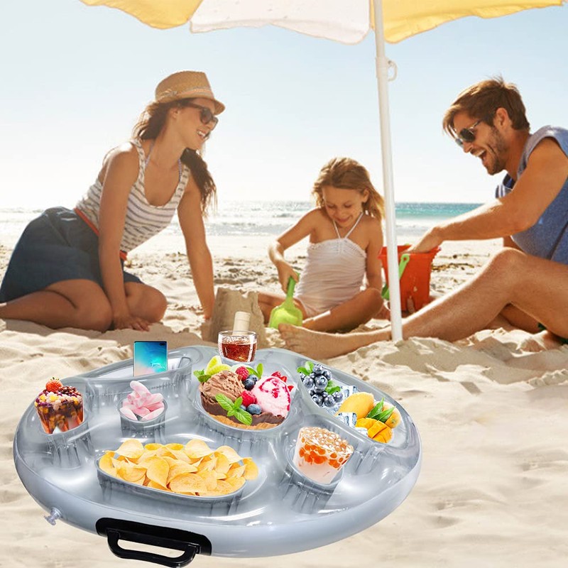 Baanfly Inflatable Floating Drink Holder, Hot Tub Accessories, 8 Holes