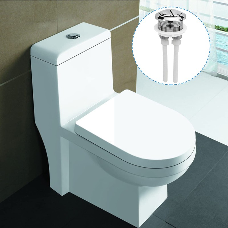 Toilet Push Button Flush Replacement 2 Pack, Ancable Dual Toilet