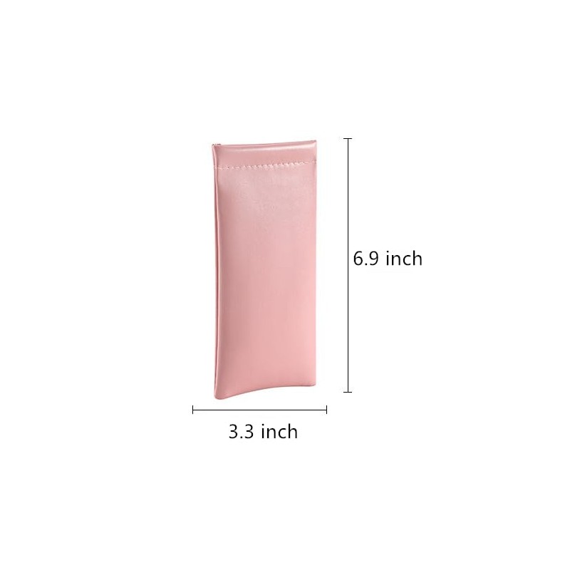 LIUSM 4 Pack Glasses Case, PU Leather Soft Sunglasses Case,