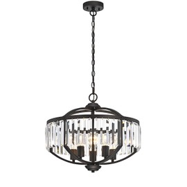Chloe Lighting Kenna Transitional 5 Light Rubbed Bronze Ceiling Pendant Fixture 20" Width