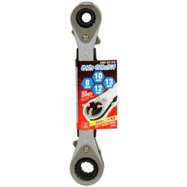 SK11 SMR-0813W 4 Size Wobble Ratchet Wrench 0.3 x 0.4 x 0.5 inches (8 x 10 x 12 x 13 mm)