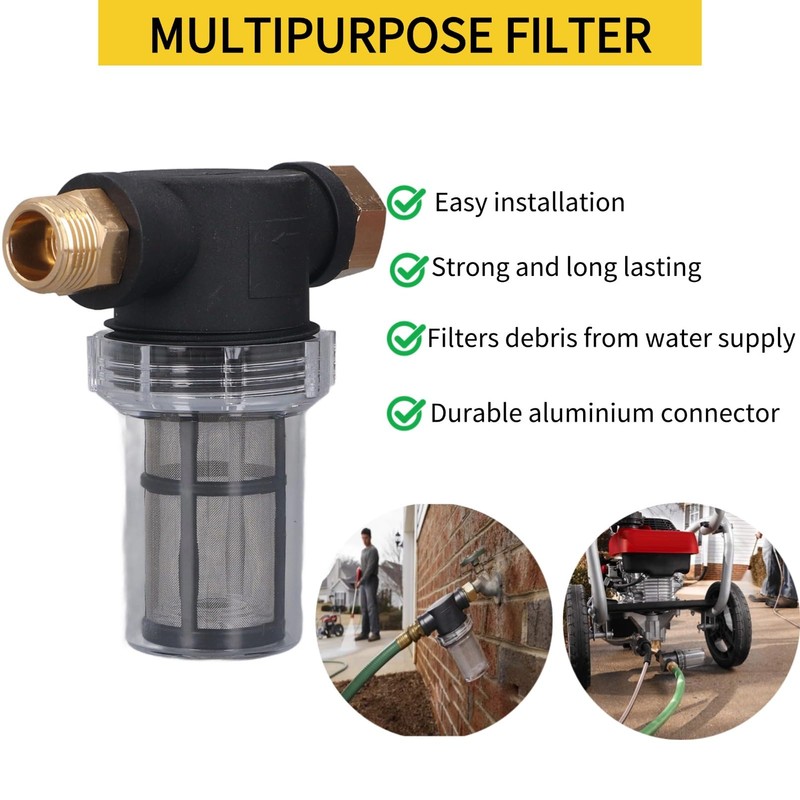 Lausixy Garden Hose Filter for Pressure Washer Inlet Water, Sediment