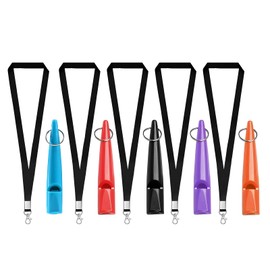TUBAWD 5Pcs Dog Whistles, Dog Training Whistle, Professional Dog Whistles, Dog Training Whistle High Pitch Dog Whistles with Lanyard Keychain for Barking & Recall